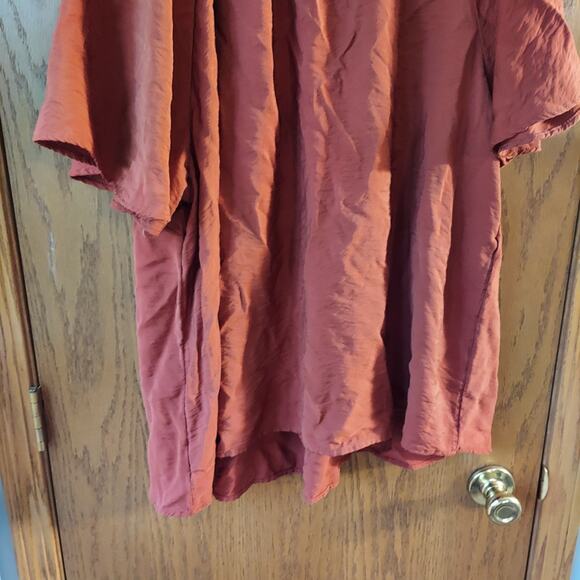 Ava Viv 3x plus burnt top button v neck plus flowy - Picture 7 of 8